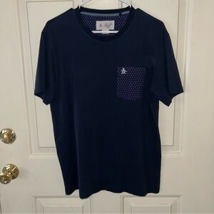 Original Penguin Men's Navy Blue T-Shirt with Pocket